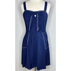 A New Day - Women's Nautical Tie Front Fit & Flare Dress - Sz S - NWT
